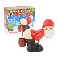 Funny Santa Claus Fart Bubble Blower, Automatic Bubble Machine with Lights, Music for Christams Gift Festival,kids outdoor toy 1