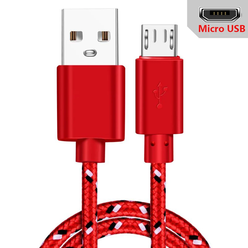 مايكرو USB كابل النايلون مضفر 0.5 متر/1 متر/2 متر/...