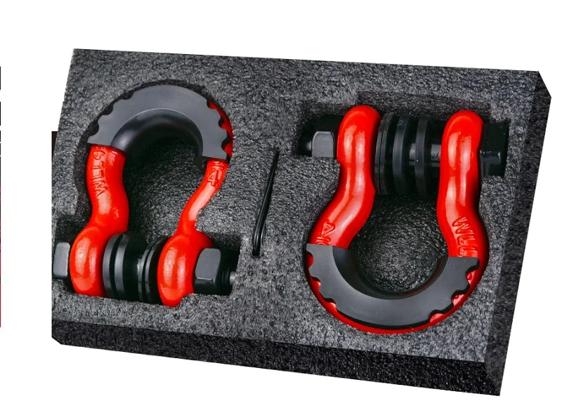 3/4 ”2 stücke 70000lbs U typ heavy duty geschmiedet D-ring schäkel u-haken schleife haken anhänger seil automobil SUV änderung rettungs – Detail 8