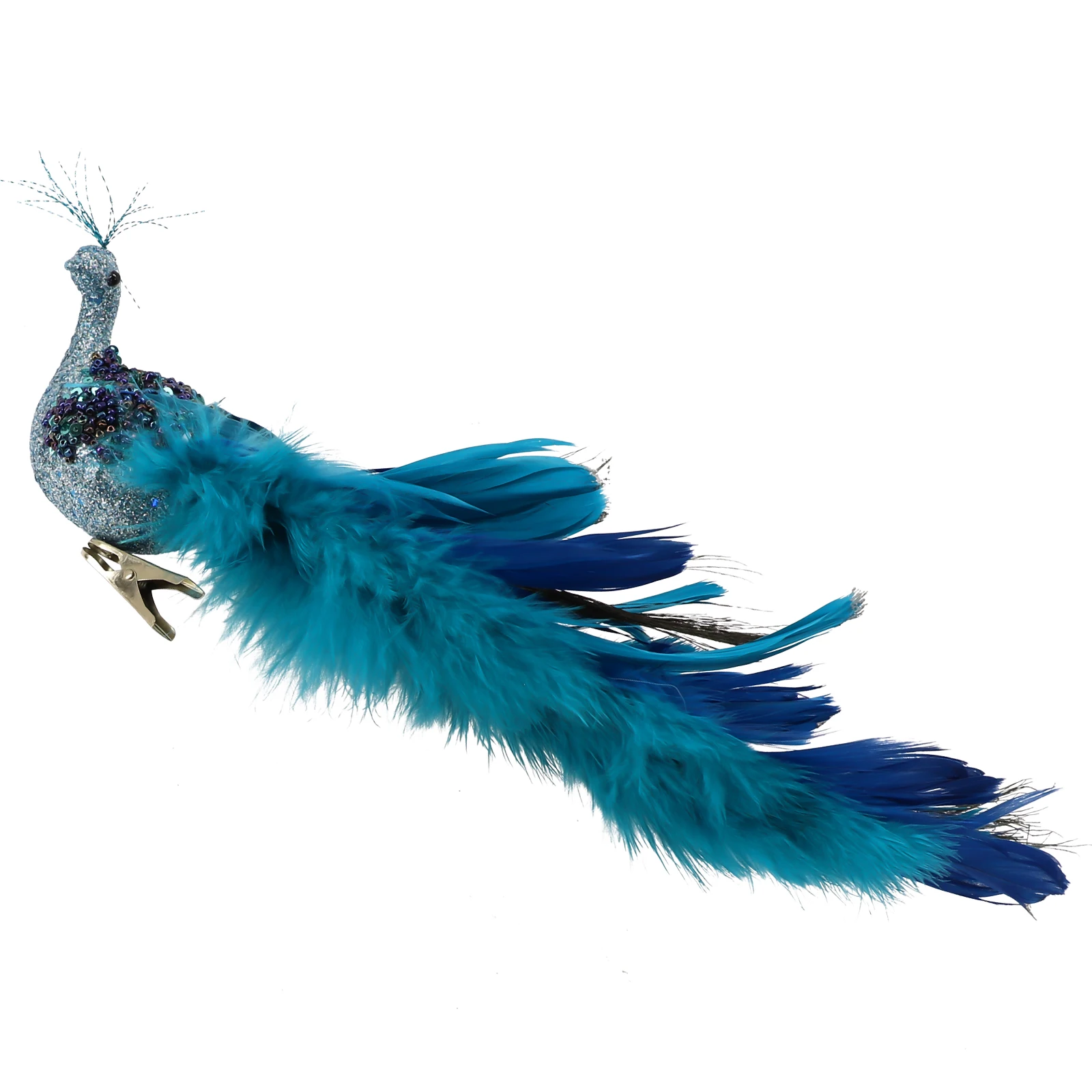 

Artificial Blue Peacock Feathered Christmas Tree Decorations Simulation Birds Color High Quality Lifelike High Quality