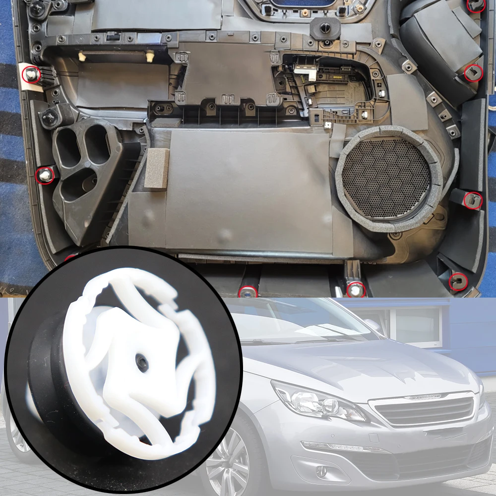 For Peugeot 308 (T9) 2013 2014 2015 2016 2017 2018 2019 2020 2021 Car Inner  Door Panel Card Trim Clip Fastener Rivet Upholstery - AliExpress