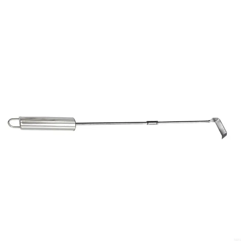 N0PA 46cm Stainless Steel Charcoal Ashs Rake BBQ Ashs Tool for Kamados Charcoal Cooking Burners Stove Cooking