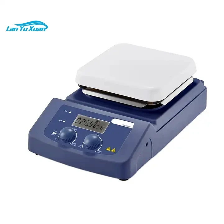 IKEME Electric Laboratory Heating Equipments Digital Display Adjustable Speed  Magnetic Stirrer With Hot Plate Function