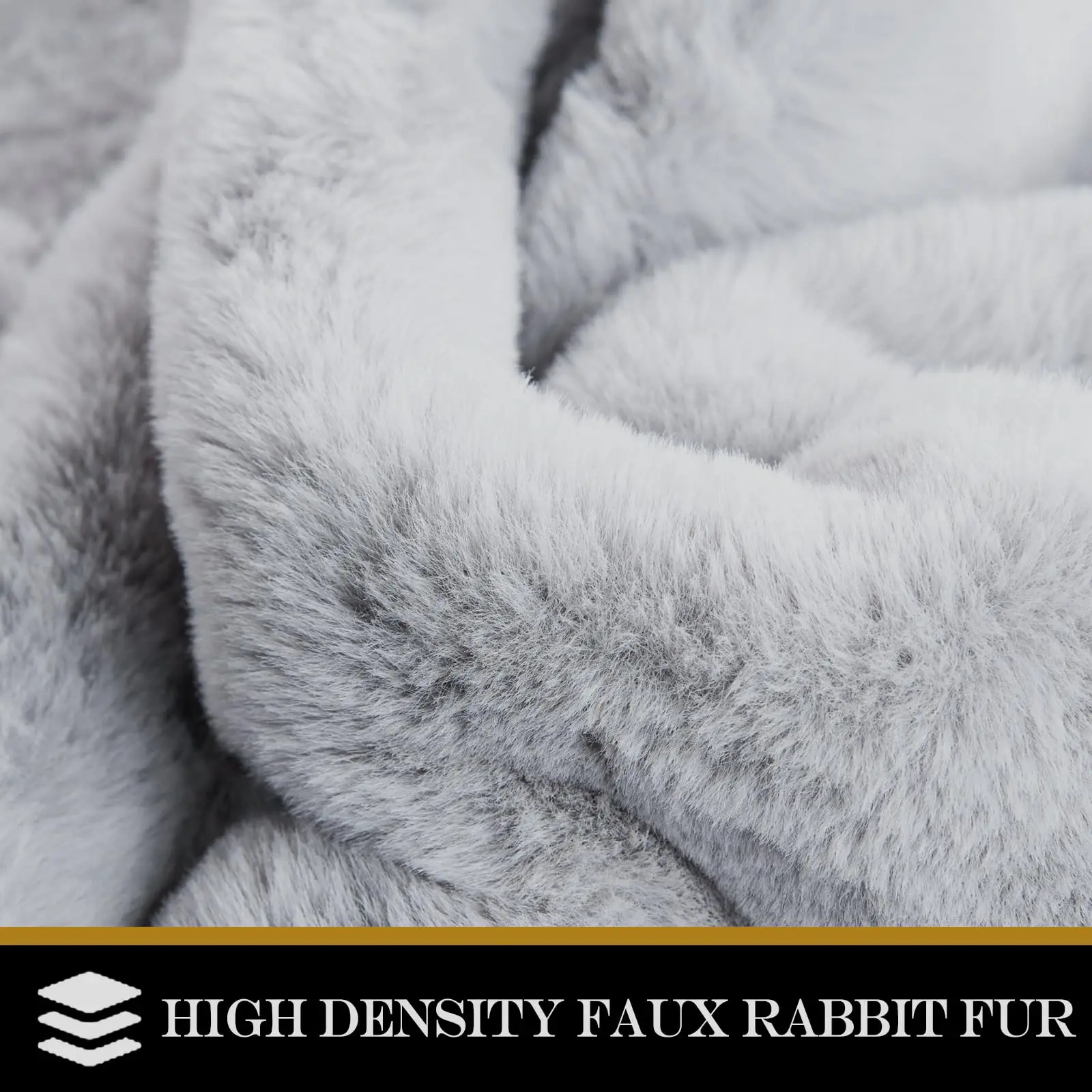 Fluffy carpet for bedroom Grey Area Rug Soft Faux Rabbit Fur living room carpet children's play mat bay window pad home decor 3