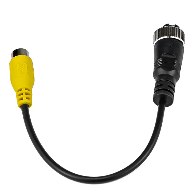 2pcs 4 Pin To RCA Adapter For Car Backup Camera - M12 Male To AV DC Male Cable - View #2