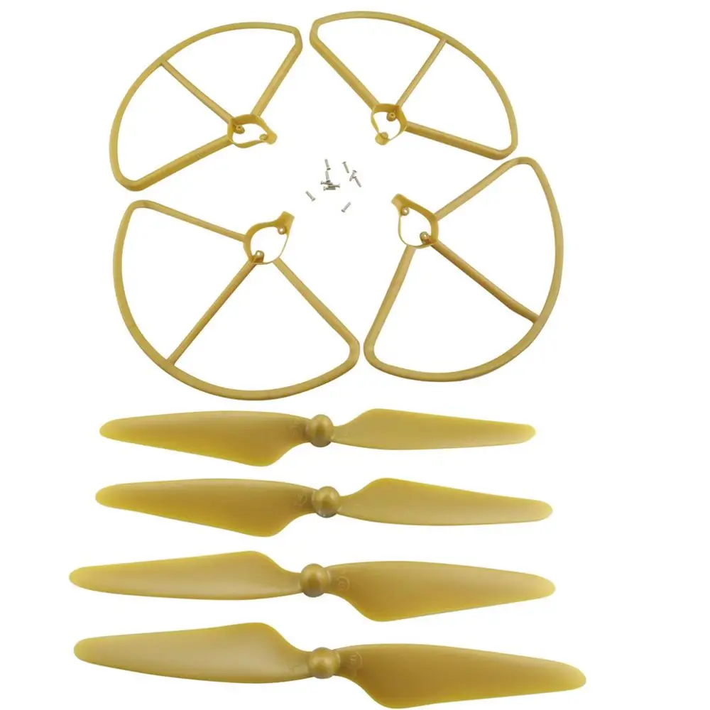 8Pcs Hubsan H501S Rc Quadcopter Drone Spaer Parts Golden Color Protection Ring Blade Eliche