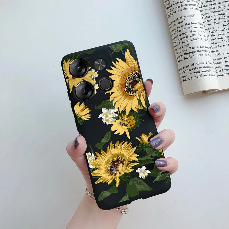 Tecno POP Silicone Daisy Shockproof Phone Cover