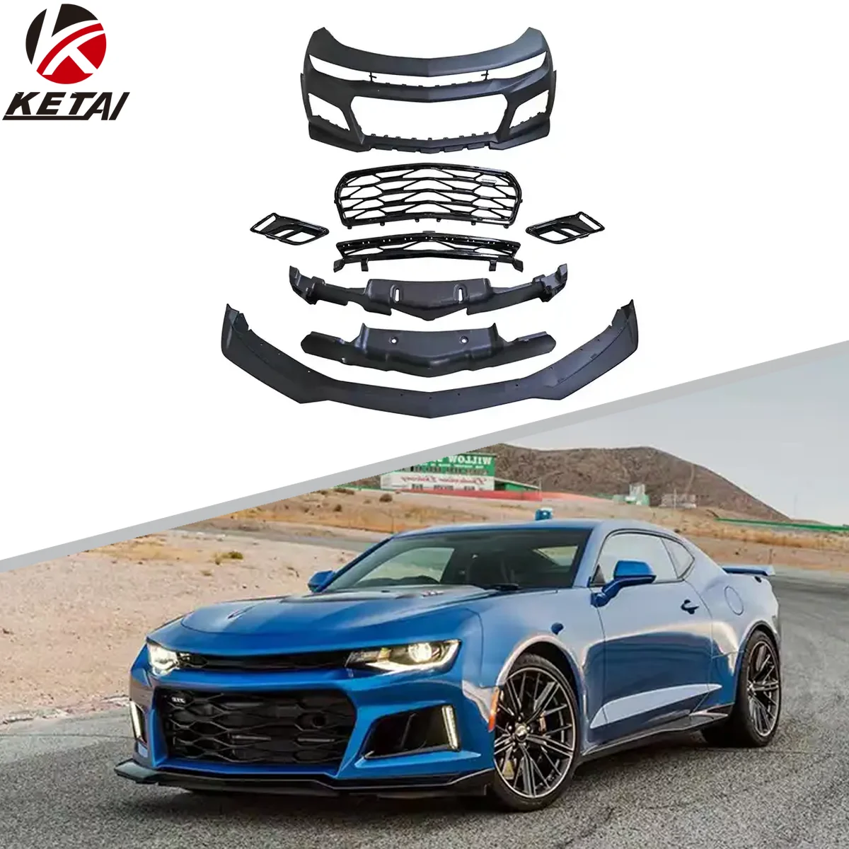 

ZL1 Style Body Kit Front Bumper Lip Car Bumper For Chevrolet Camaro 2016-2018 5th