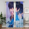 B-BTS Halloween Decoration Home Interior Curtains for Living Room Shades Tulle for Bedroom Partition Blackout Curtain Kitchen 3