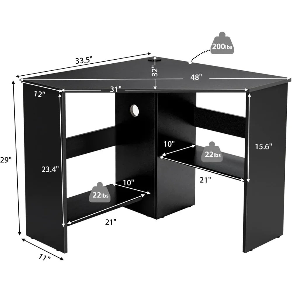Ljustra Corner Desk Side View