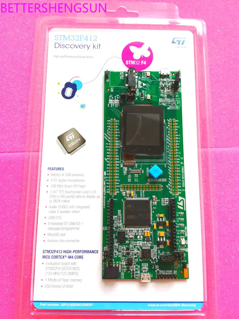 

STM32F412G-DISCO 16/32-BITS макетная плата