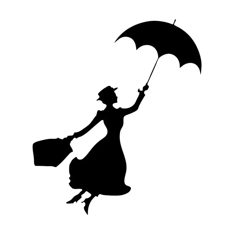 

Декоративная Виниловая наклейка Mary Poppins, 15,8x18,3 см