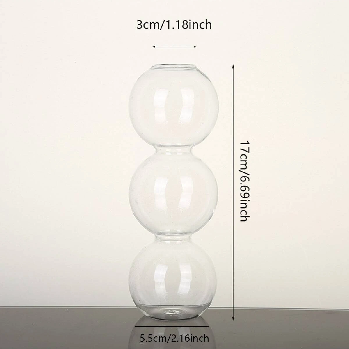 3pcs Transparent Bubble Glass Vase Crystal Ball Flower Vases Hydroponic Ball Art Flower Ware Tabletop Glass Bottle room Decor