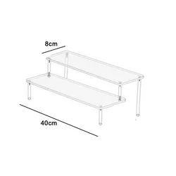 Acrylic Multi-Tier Transparent Display Stand for Cupcakes, Perfumes, Dolls & Collectibles (10)