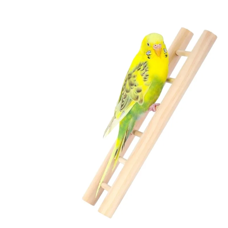 Birdie Basics 13-Step Wood Ladder Bird Toys Ladder Hanging Bird Parrot Step Ladders Cage Hanging Climbing Toys