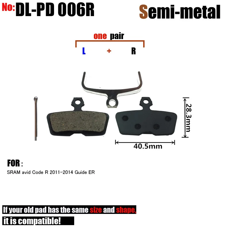 Bicycle Disc Brake Pads 4 Pair for SRAM AVID Code R 2011-2014 Guide Caliper Semi-Metallic bicycle disc brake pads,brake pads,bike brake pads