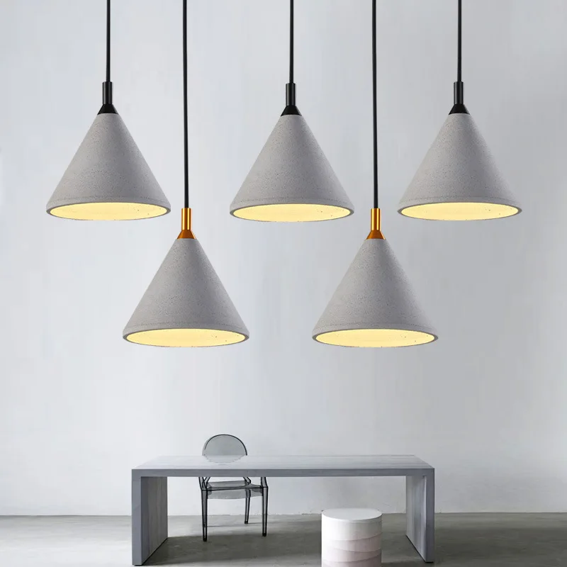 

Nordic Retro Chandelier Creative Cement Stone Lamp Bedroom Living Room Restaurants Study Light Hotel Cafe LED Lightings Fixtures