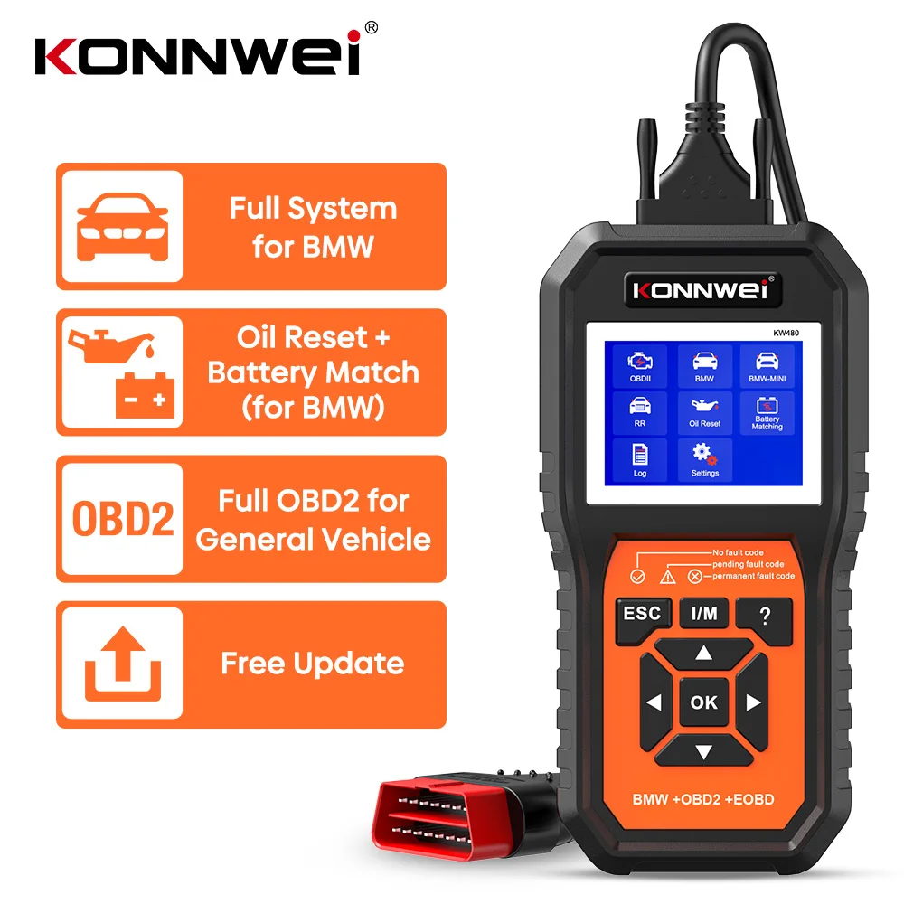 

Диагностический инструмент KONNWEI KW480 для BMW E46 E90 E39 E87 E39