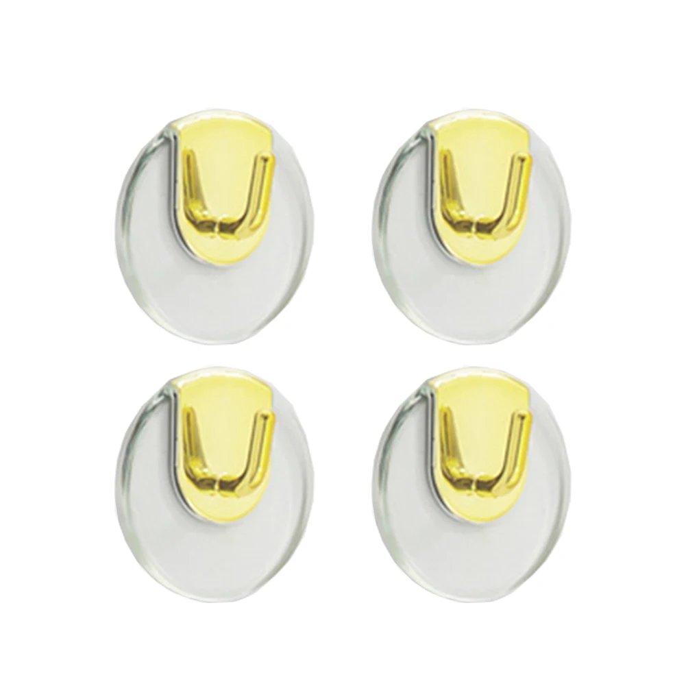 

4 Pieces Hook Self Adhesive Wall Hanger Rack Strong Bearing Accessories