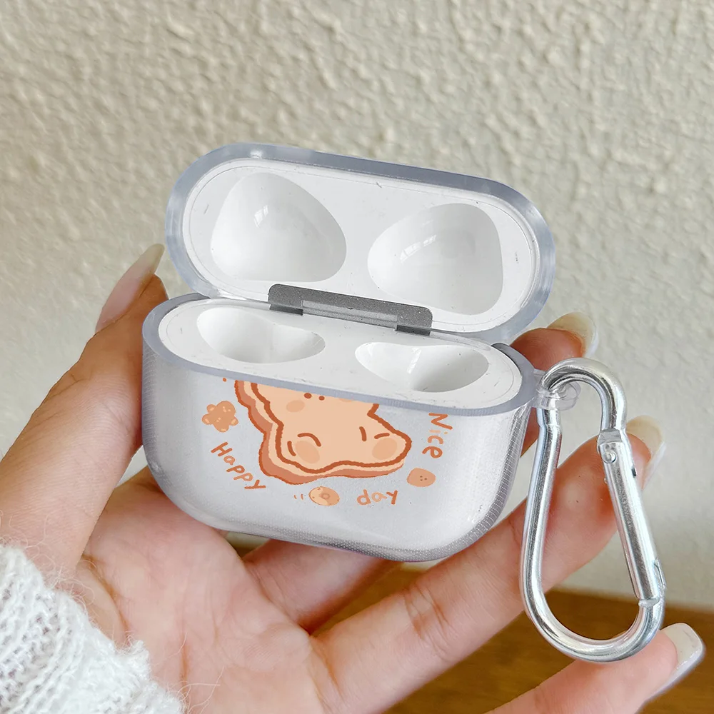 Clear TPU AirPods Case with Keychain for AirPods Pro