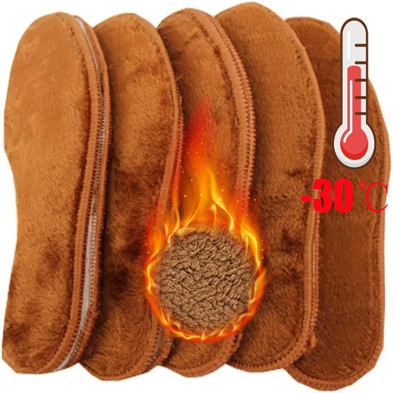 

2pcs Lamb Fleece Insoles for Men Women Winter Keep Warm Insole Soft Wool Thicken Shoepad Cashmere Shoes Insert Thermal Shoe Pads