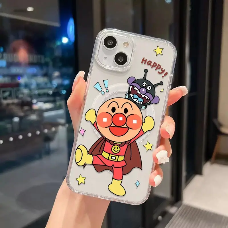 Anime Anpanma Soft Transparent Magsafe Magnetic Phone Case