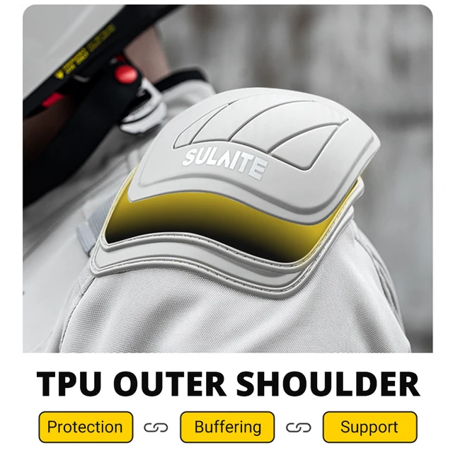 SULAITE Summer Motorcycle Jacket Breathable Road Racing Clothing  Motorcycle Equipment Built-in Chest Protection Cycling Set 3