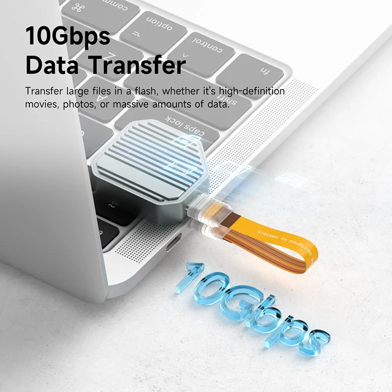 Hagibis FPC USB C Flexible Soft Cable Portable Keychain C to C Short Full Function Type-C Cable for Thunderbolt 5 Power Bank SSD