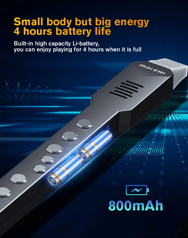 Description Picture 6 of itemElectronic Saxophone Cucurbit Flute Wind Instrument Suona Flute Electric Blowpipe