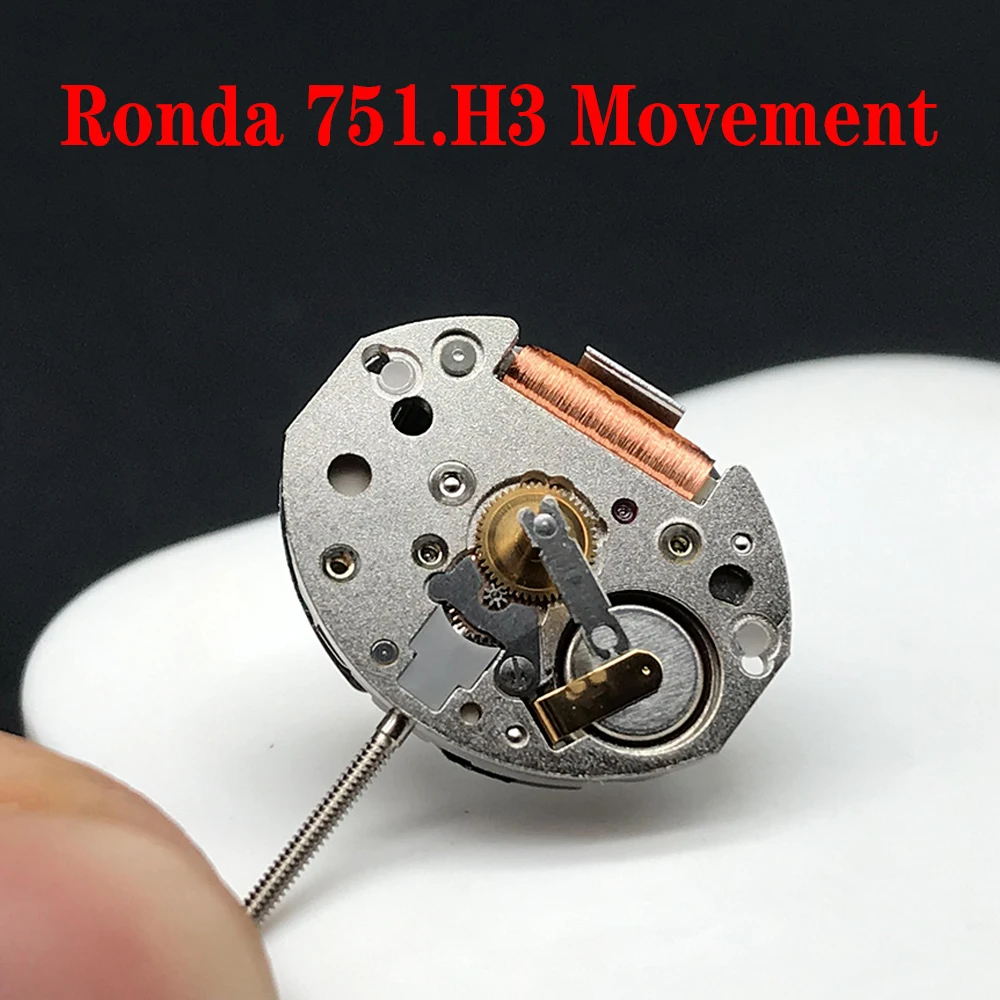 

For RONDA 762-H3 Watch Movement Accessories Quartz Watch Movement With Stem Replacement Repair Parts For Accessories One Jewels