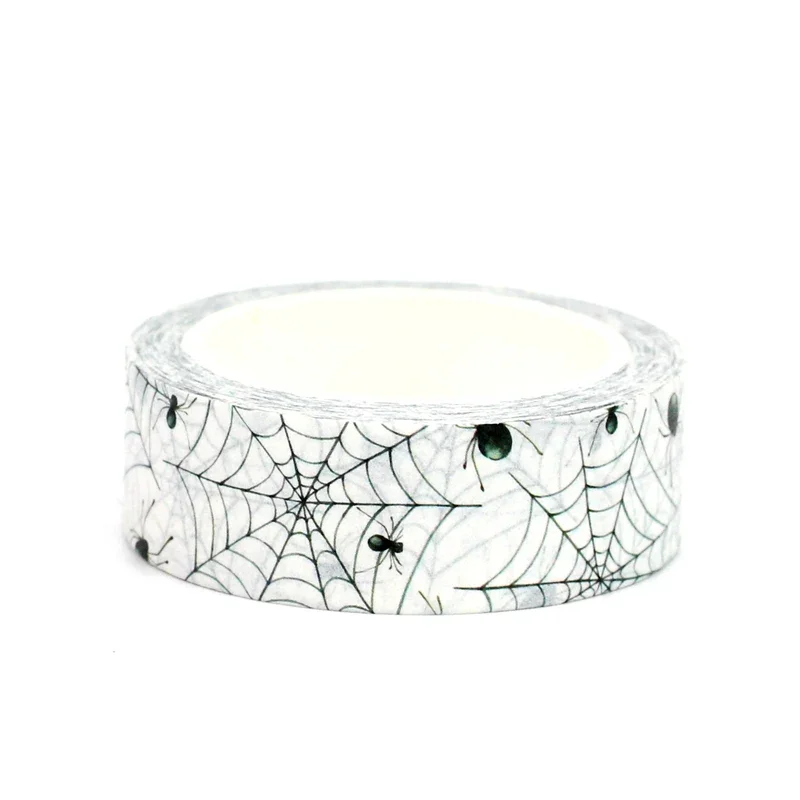 NEW 1PC 10M Decor Spider Web Halloween Washi Tape for Scrapbooking Adhesive Masking Tape Cute Journaling Stationery 2