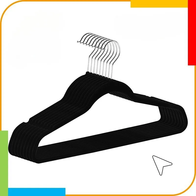 

Velvet Hangers for Coats, Pants & Dress Clothes - Non Slip Clothes Hanger Set - Space Saving Felt Hangers for Clothing Home