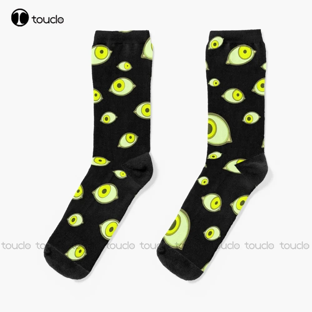 

Yellow Eyes Socks Graphic Socks Fashion Creative Leisure Funny Art Abstract Oil Painting Socks Creative Funny Socks New Popular