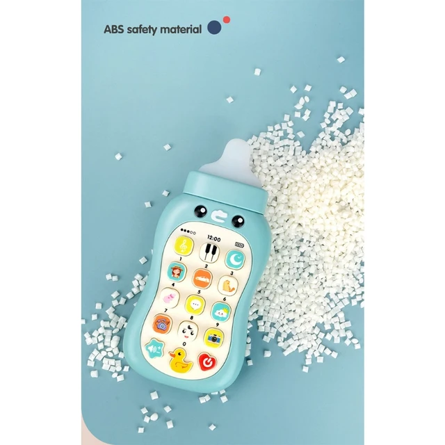 Intelligent Education Cell Phone Musical Bottle Toy, Baby Nibble Pacifier Simulation Bottle for 1+ Years Old Boys Girls 5