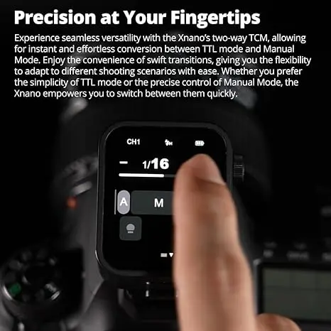 Godox X3 Xnano 트리거 TTL HSS 무선 플래시 트리거, 캐논 OLED 터치 스크린, 니콘 후지 올림푸스 파나소닉용
