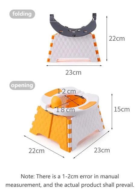 Riduttore WC Pieghevole Per Bambini - Verde, Materiale PP, Antiscivolo, Trasportabile - Foto 8