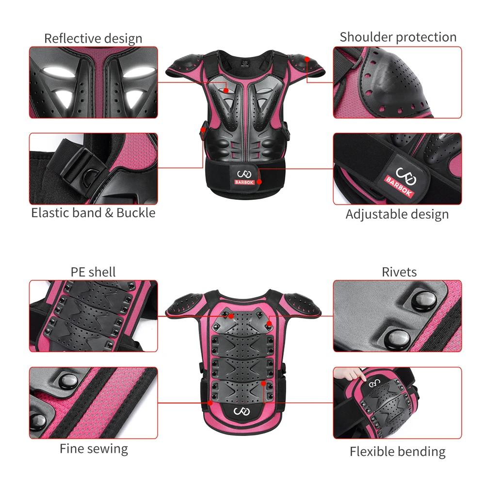 WOSAWE Child Motocross Protector Vest armor Dirt Bike Off Road Motorcycle Jacket Racing Gear Racer Outdoor Protection Armor Vest