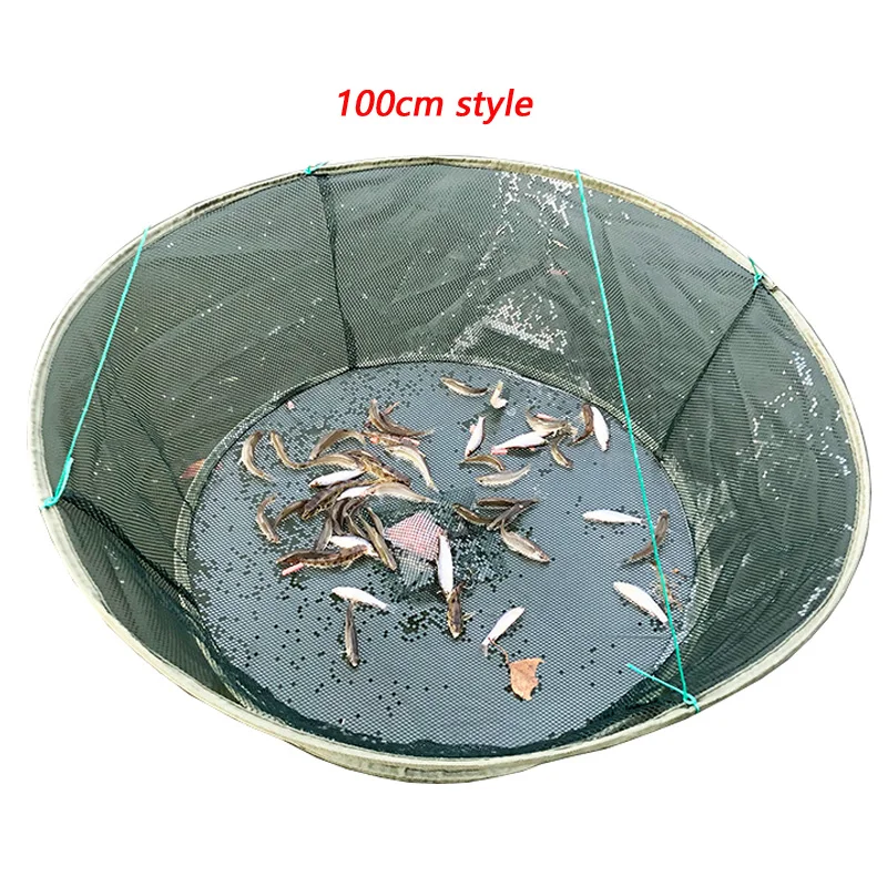 Portable Folded Fishing Net, Crab Drop Fish Network with Rope, Hand Casting  Cage Mesh Trap for Minnows,Lobster,Crawfish, Shrimp - AliExpress