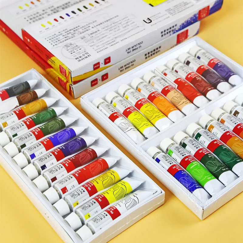 12/18/24 Colors 12 ML Tube Oil Paints Art For Artists Canvas Pigment Art Supplies Drawing Set