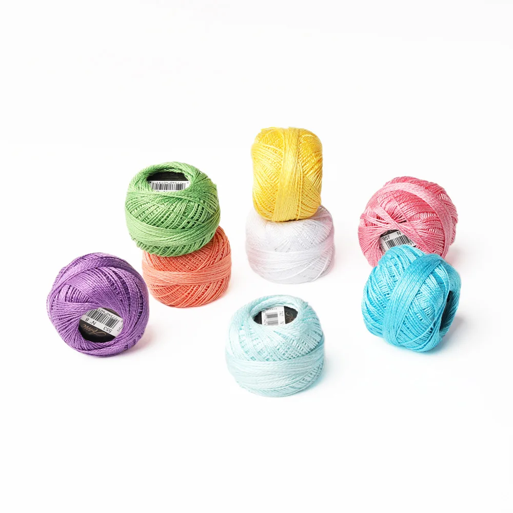 Egyptian Long Staple Cotton Embroidery and Hand Sewing Thread Set - 10 Balls