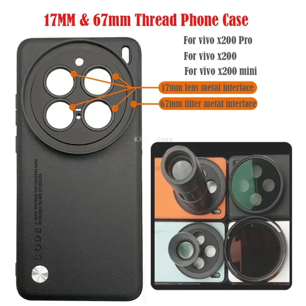17MM Thread Phone Case for Vivo X200 Pro Mini 67MM Thread