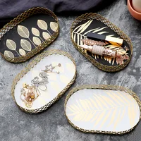 Nordic Cross-border Iron Jewelry Makeup Storage Tray Jewelry Store Jewelry Store Purchase Basket Desktop Storage Box 1