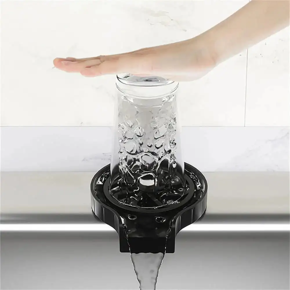 Faucet Glass Rinser Cup Cleaner Automatic Cup Washer Bar Glass Rinser Kitchen Tools for Beer Milk Tea Coffee Pitcher Cleaner