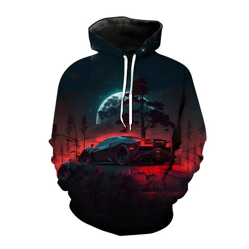 thumbnail image 1 of 2023 Nuevas sudaderas deportivas de moda para hombre, sudaderas con capucha con estampado de autos deportivos en 3D, bolsillos, abrigo, sudadera holgada, suéteres con capucha de manga larga, 1 of 5