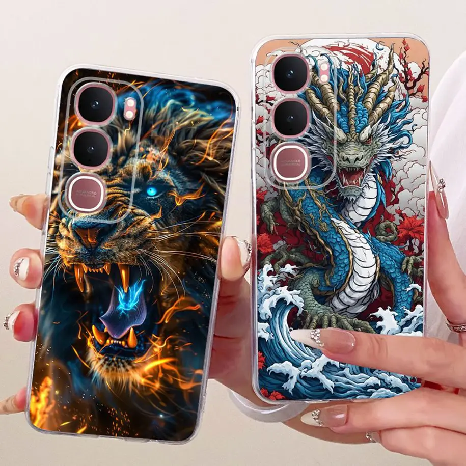 Luxury Dragon Cartoon Soft Clear Silicone Phone Case Cover - Cool Protective Shell