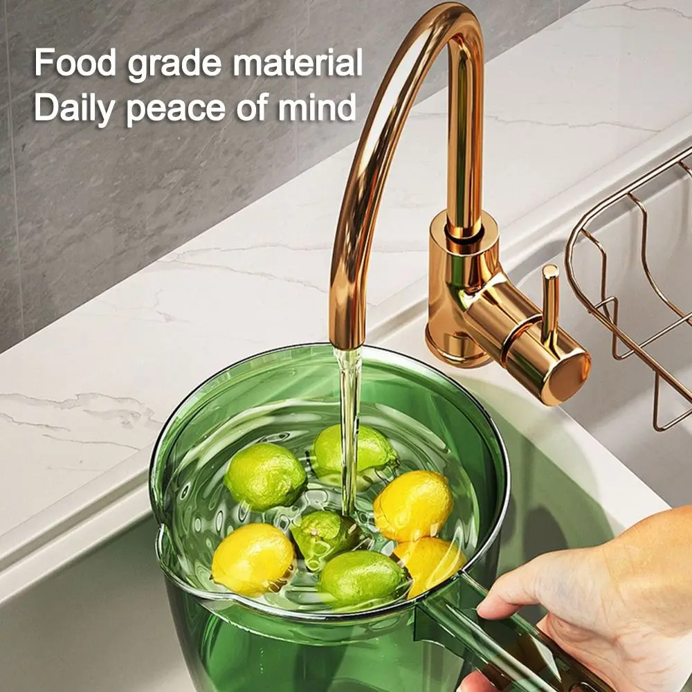 Long Handle Transprent Water Scoop Plastic Water Dipper Fruit Vegetable Washing Scoop Baby Bath Dipper Spoons Can Hang Bathroom