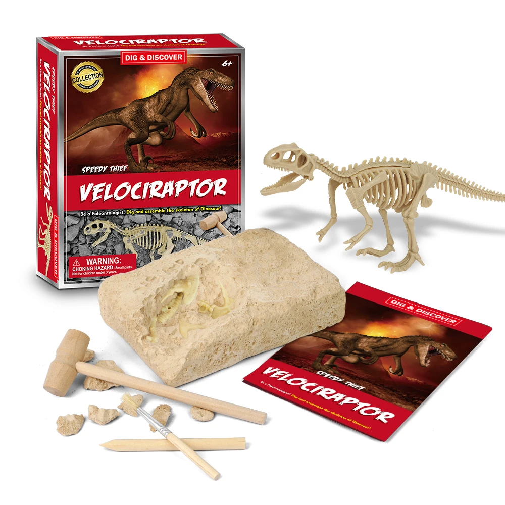 Dinosaur Fossil Excavation Kit Education Archology Exquisite Jurassic Toy Set Game Action Children Figure Skeleton Model Gift