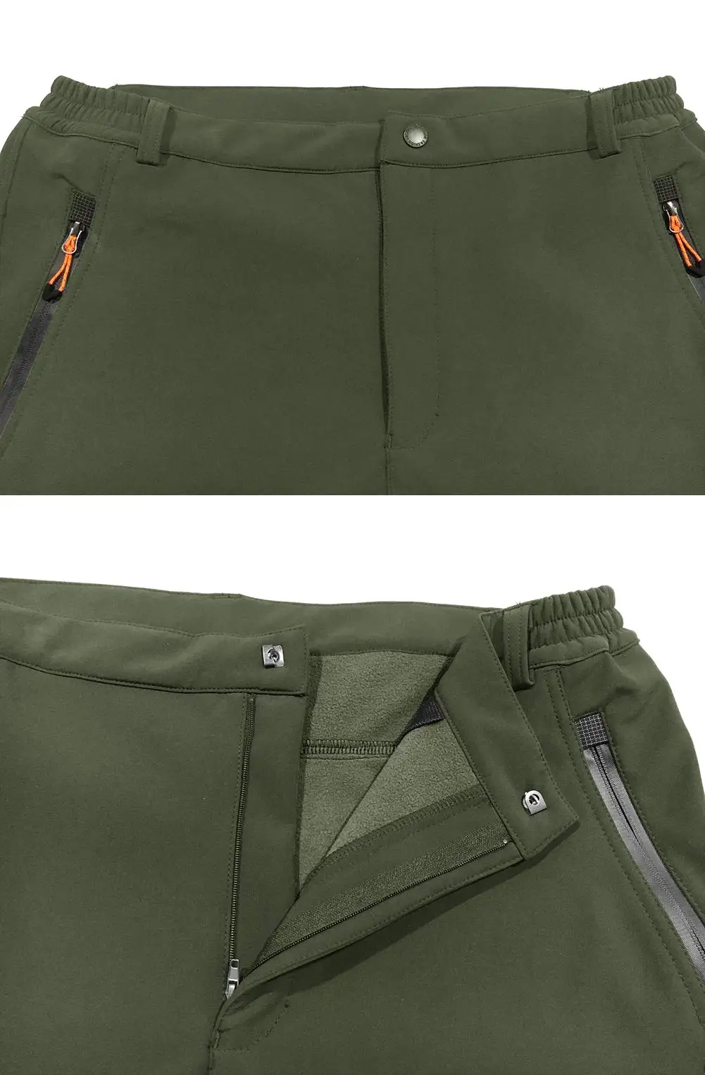 EKLENTSON Spritzwassergeschützte Wanderhose für Herren, leicht, schnell trocknend, atmungsaktiv, Outdoor-Trekkinghose mit Reißverschlusstaschen – Detail 9