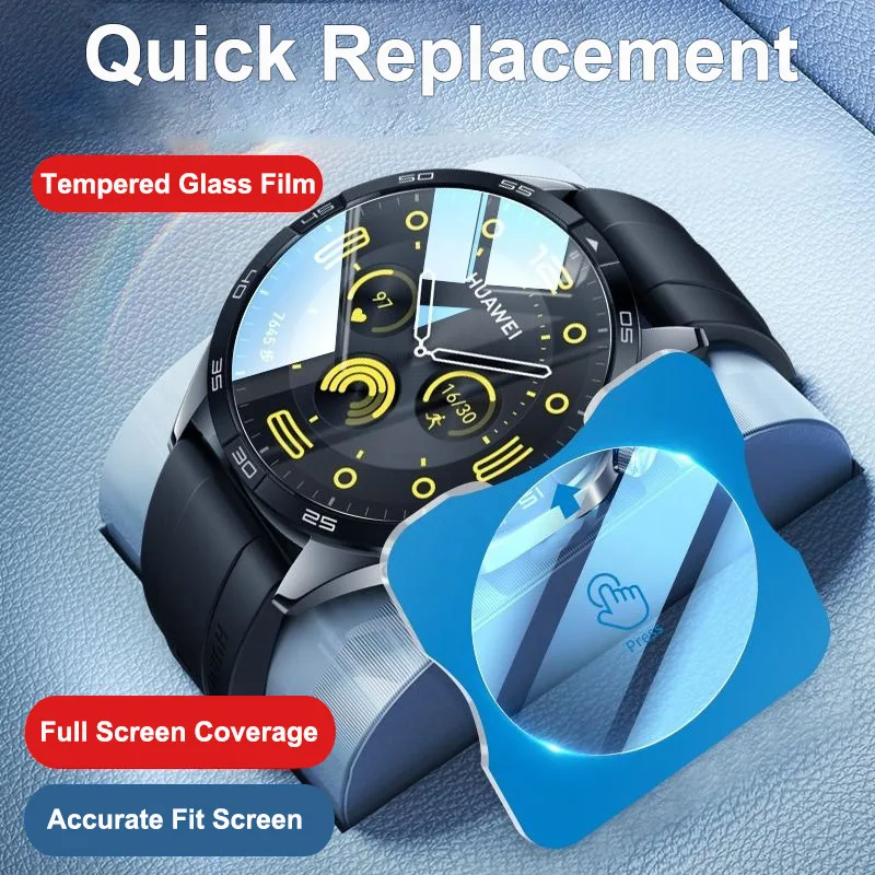 Premium Tempered Glass Screen Protector for Huawei Watch GT4 - Full Coverage, Easy Install