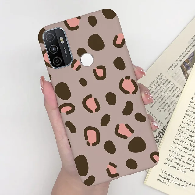  JEZSTHAI Funda estampada para Oppo A53S 5G con correa ajustable  para el cuello, funda protectora suave a prueba de golpes para Oppo A53S 5G  con cordón universal para teléfono/correa de muñeca